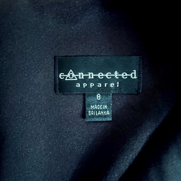 Connected Apparel Size 8 Black and Tan Tiger Stripe Sleeveless Dress - Picture 3 of 3